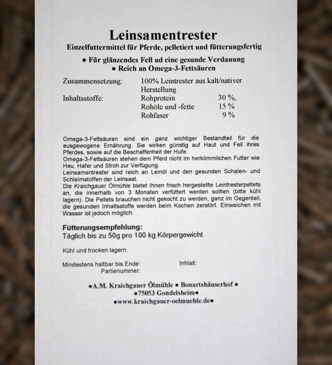 Leinsamentresterpellets