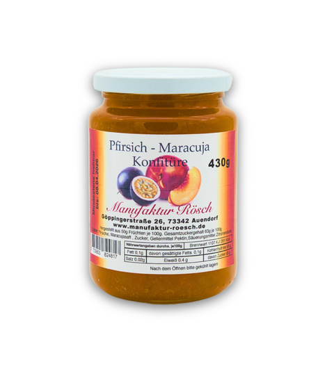Pfirsich-Maracuja Konfitüre extra